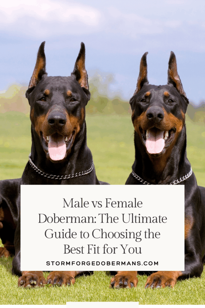 male vs. female doberman